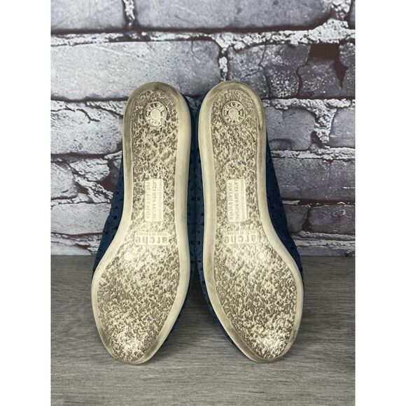 ARCHE Blue Suede Leather Perforated Ballet Flat Shoes France Women 37EU/6.5M US - Picture 6 of 16